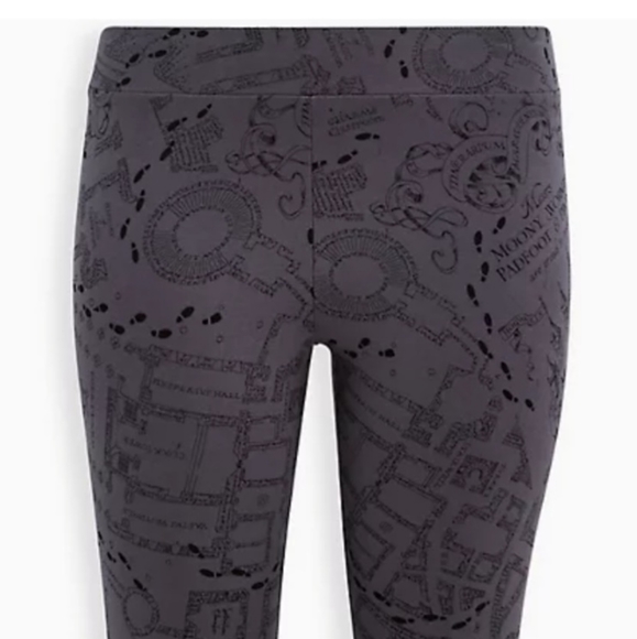 TORRID Harry Potter Marauders Map Crop Legging! NWT! - Picture 5 of 9